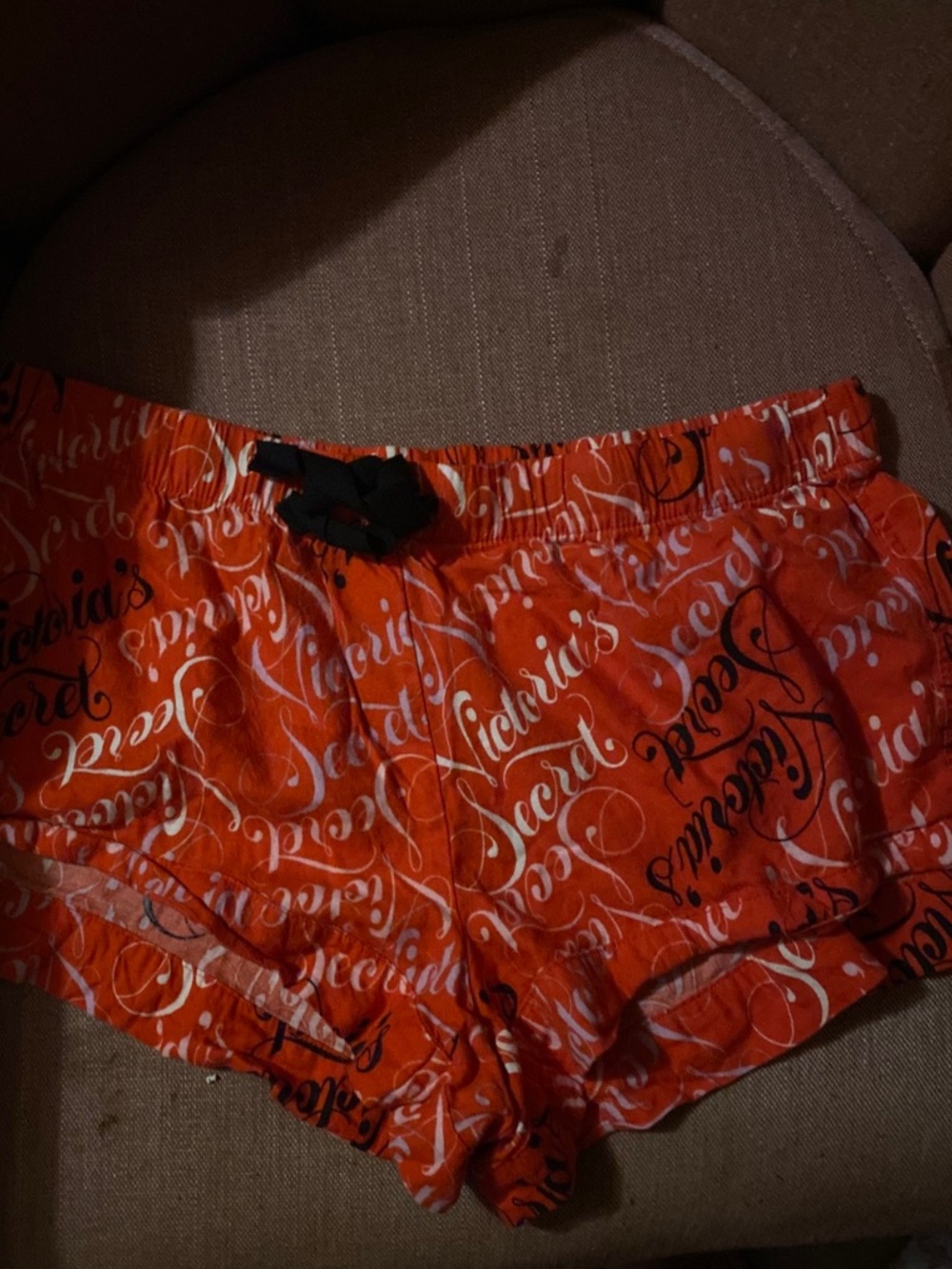 Red Victoria’s Secret pj shorts In size small